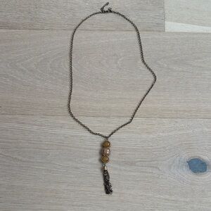 Banana republic women’s Elegant Gold and Brown Pendant Necklace